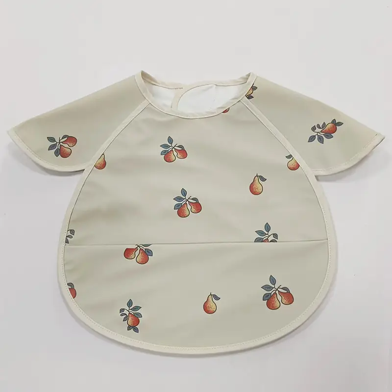 PU Waterproof Baby Food Bib with Anti-Spit Pocket - Image 134