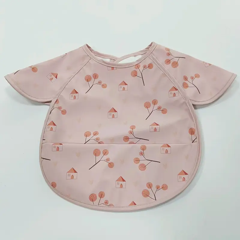 PU Waterproof Baby Food Bib with Anti-Spit Pocket - Image 141