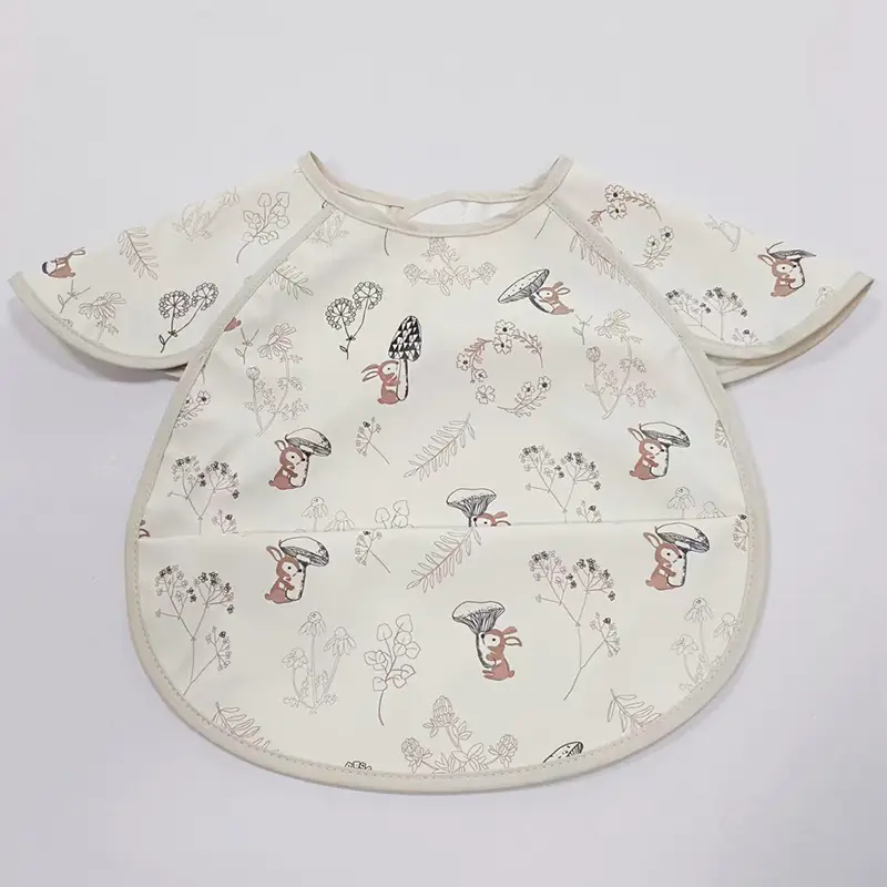 PU Waterproof Baby Food Bib with Anti-Spit Pocket - Image 150
