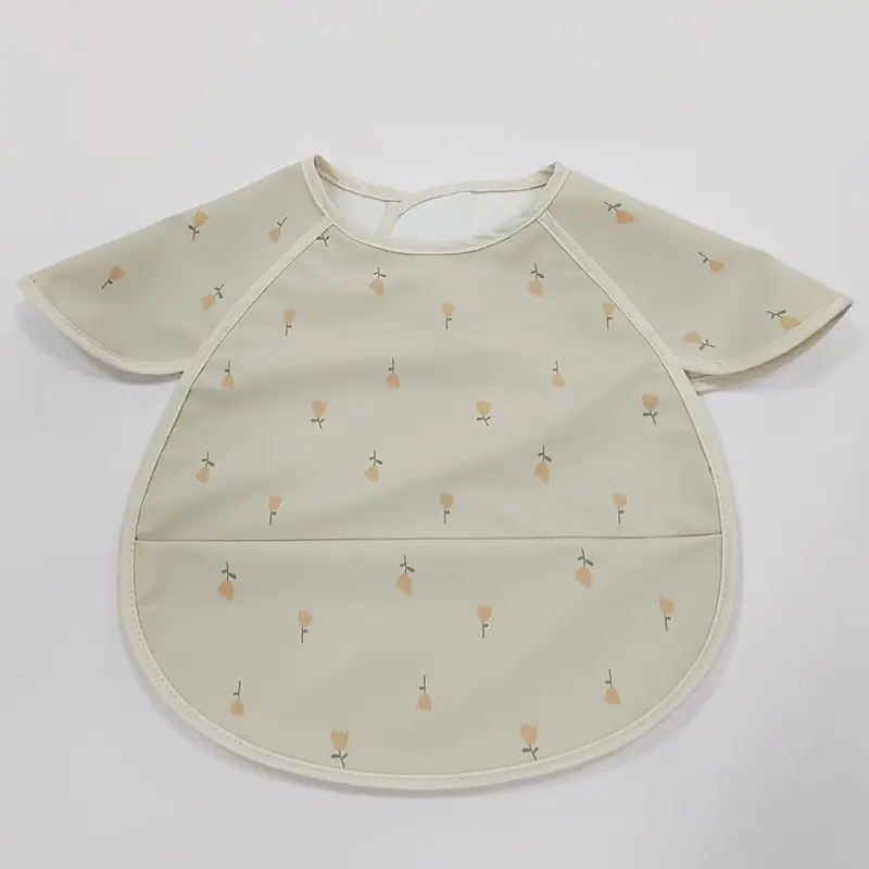 PU Waterproof Baby Food Bib with Anti-Spit Pocket - Image 153