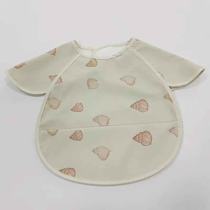 PU Waterproof Baby Food Bib with Anti-Spit Pocket - Image 157