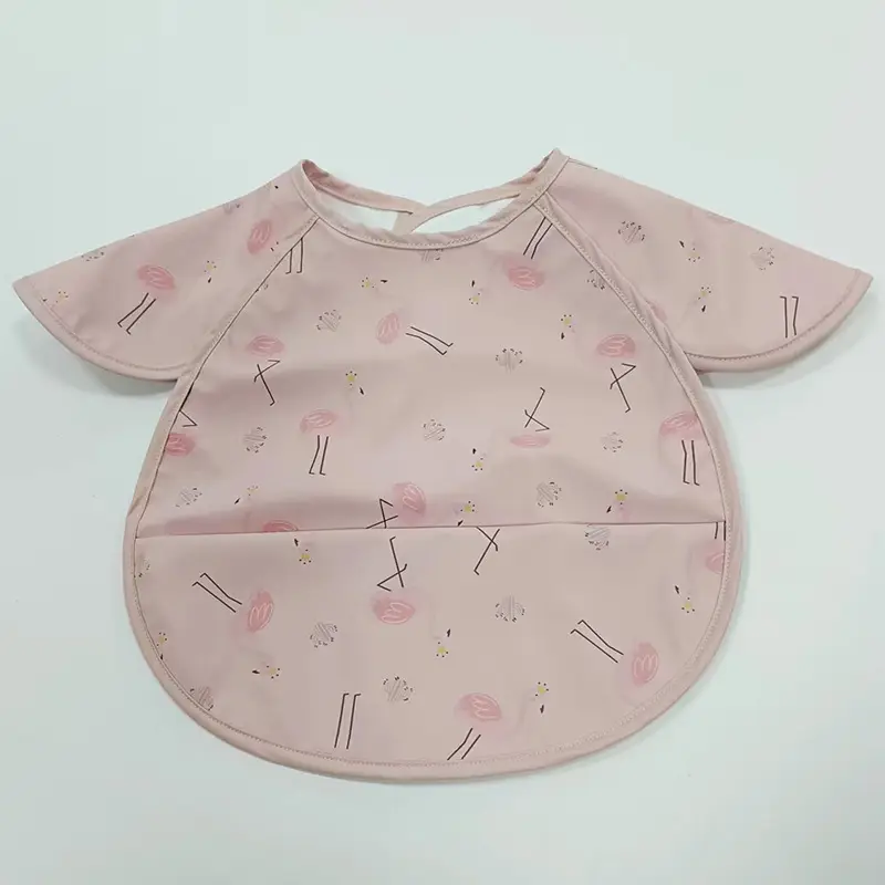 PU Waterproof Baby Food Bib with Anti-Spit Pocket - Image 159