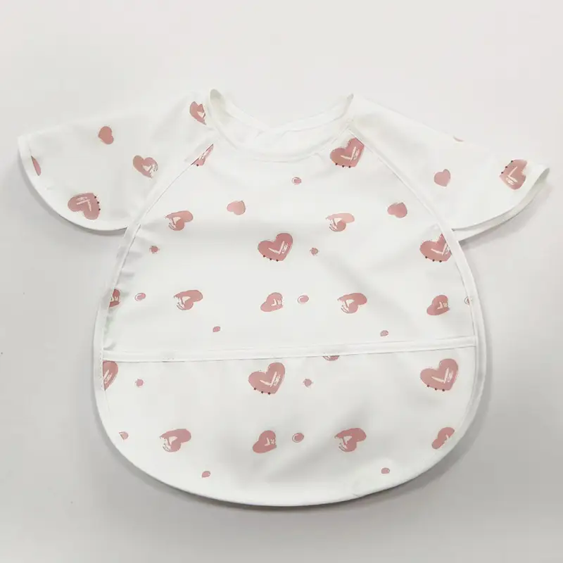 PU Waterproof Baby Food Bib with Anti-Spit Pocket - Image 167