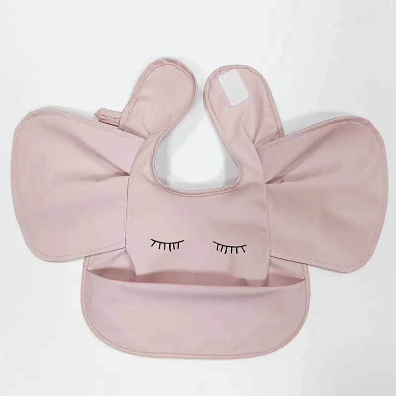 PU Waterproof Baby Food Bib with Anti-Spit Pocket - Image 25