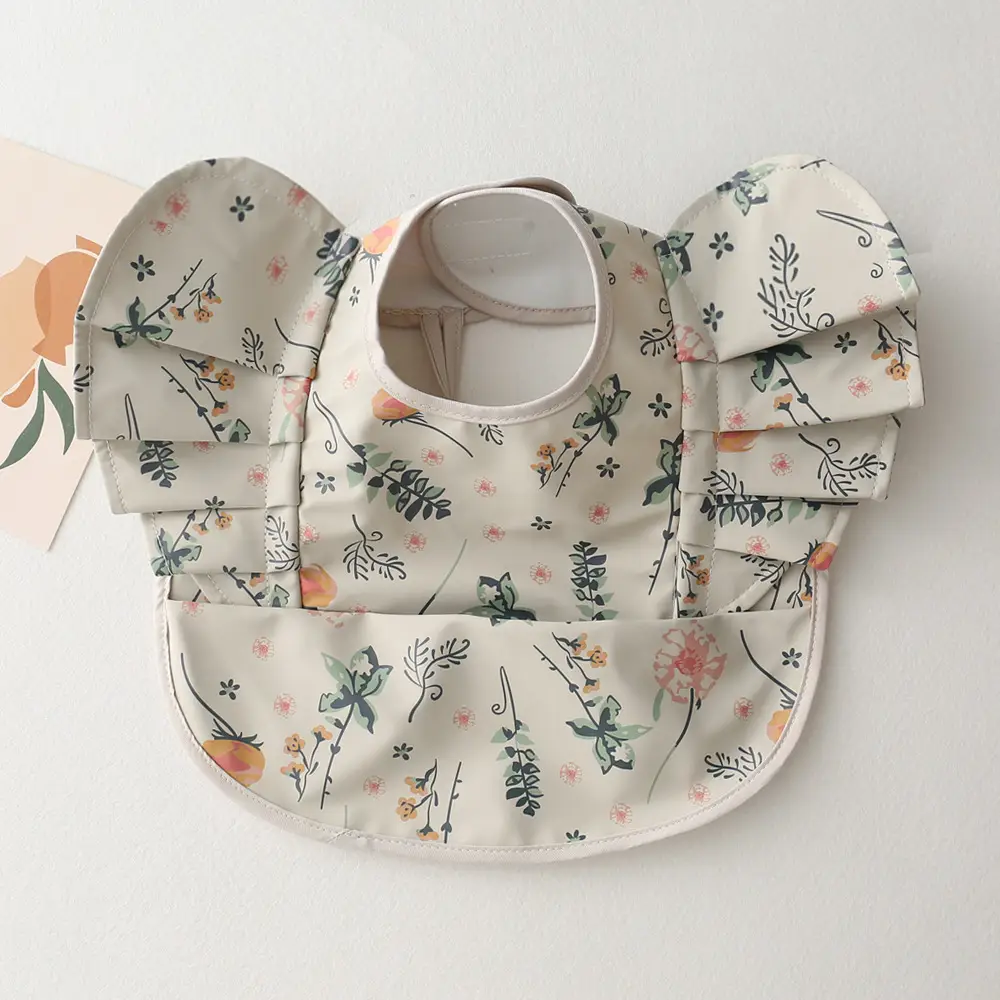PU Waterproof Baby Food Bib with Anti-Spit Pocket - Image 48