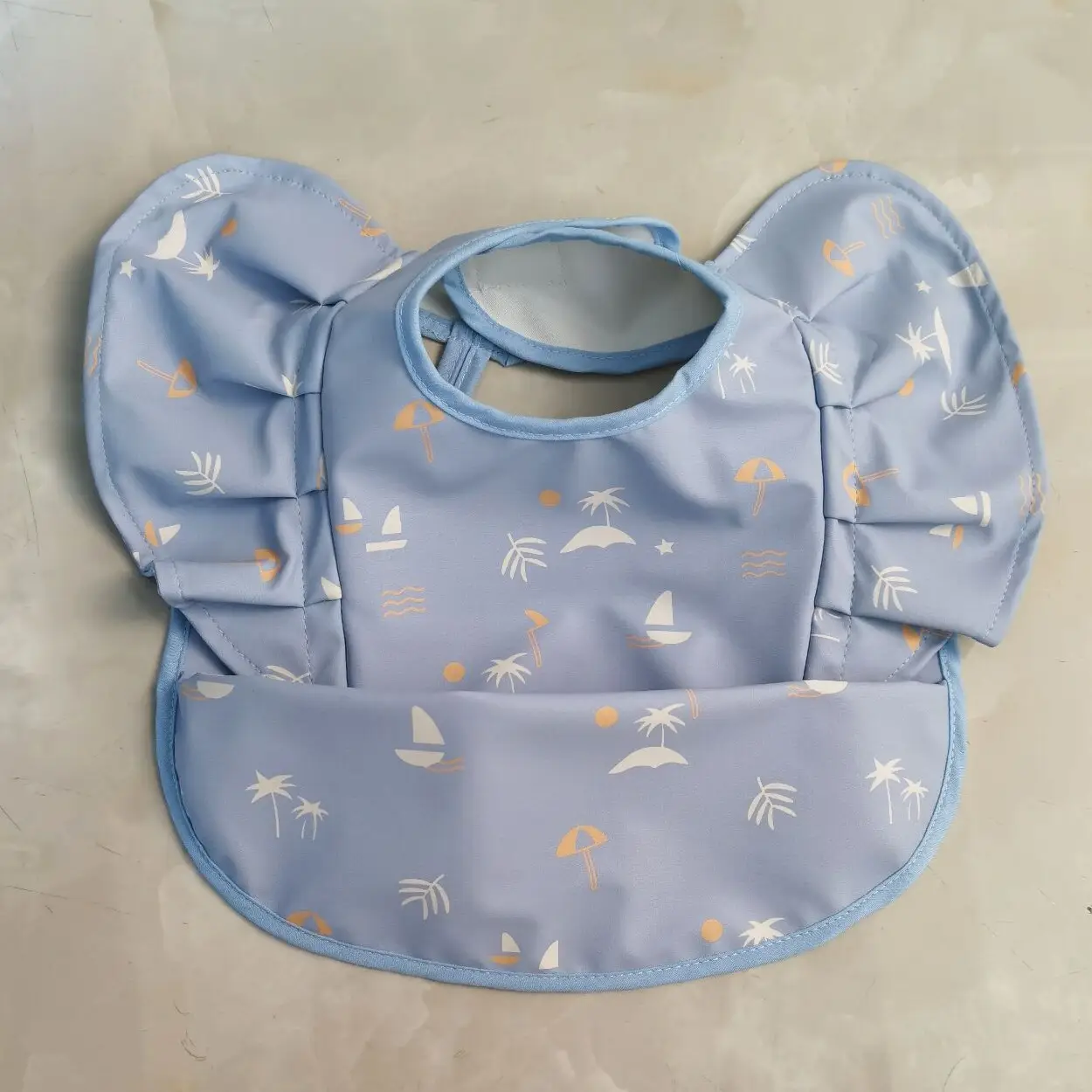 PU Waterproof Baby Food Bib with Anti-Spit Pocket - Image 54