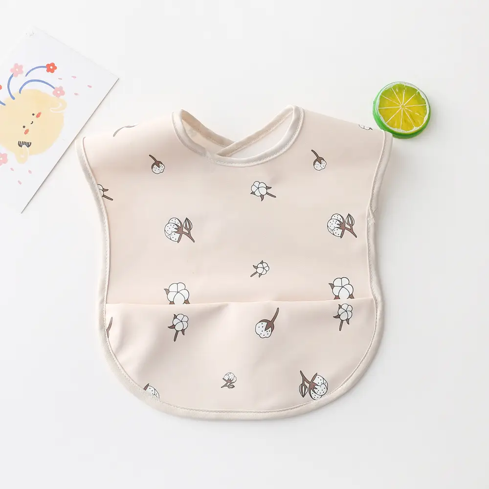 PU Waterproof Baby Food Bib with Anti-Spit Pocket - Image 74