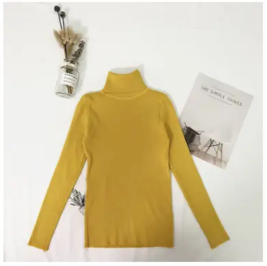 Women's Knitted Lapel Sweater Pullover Solid Color Slim Fit - Image 4