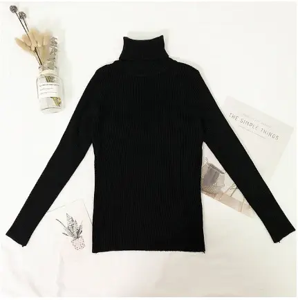 Women's Knitted Lapel Sweater Pullover Solid Color Slim Fit - Image 6