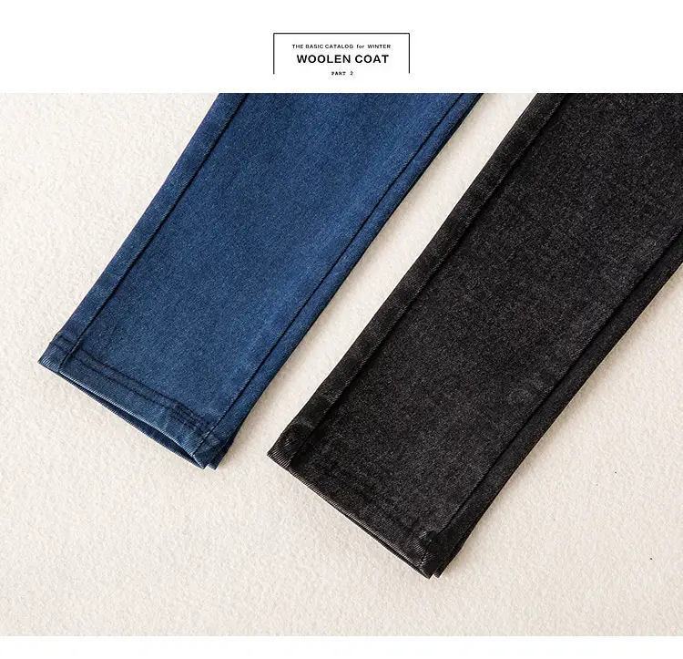 Spring Maternity Pants Stretch Denim Blue Washed Small Feet Belly Support — feature 18
