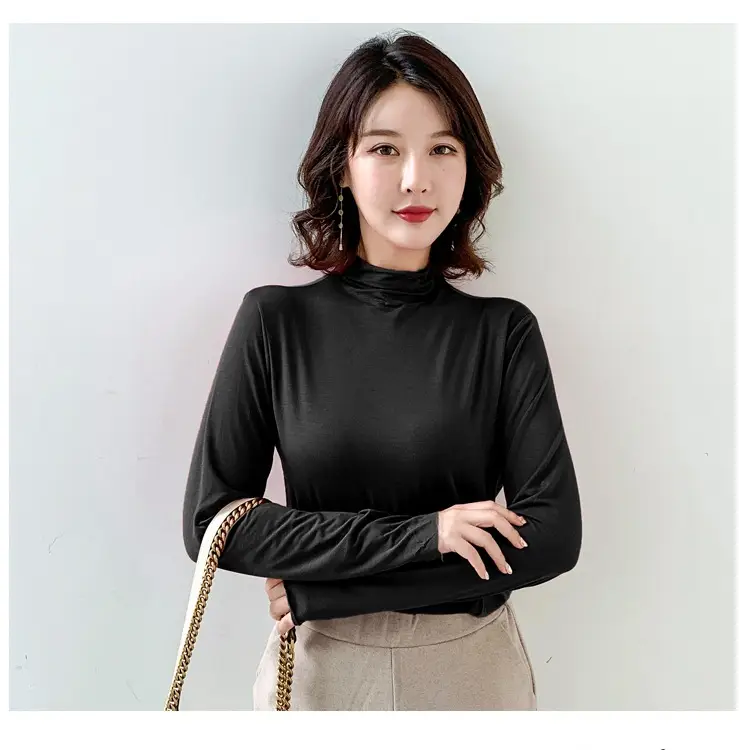 Women's Korean Style Slim Fit Collar Shirt for Autumn Winter - Image 11