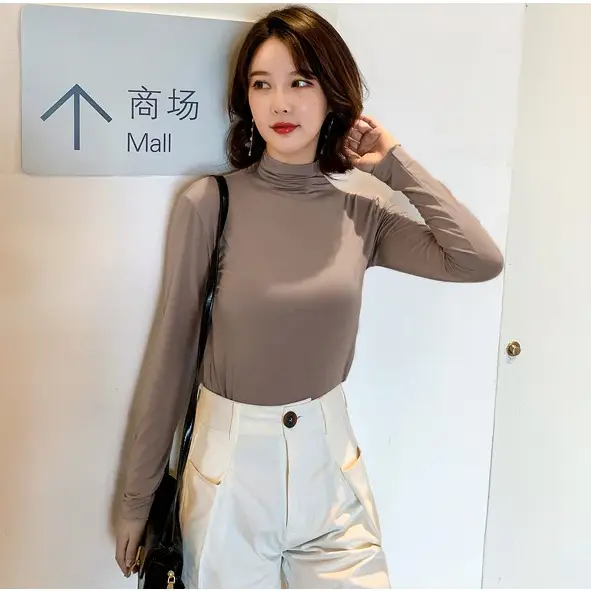 Women's Korean Style Slim Fit Collar Shirt for Autumn Winter - Image 12