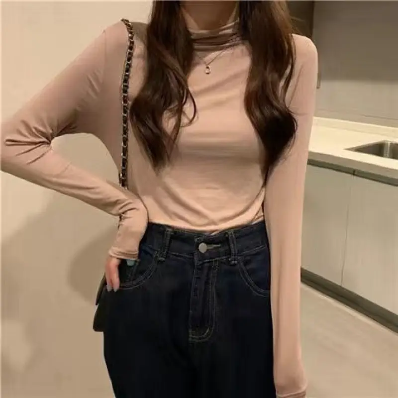Women's Korean Style Slim Fit Collar Shirt for Autumn Winter - Image 4