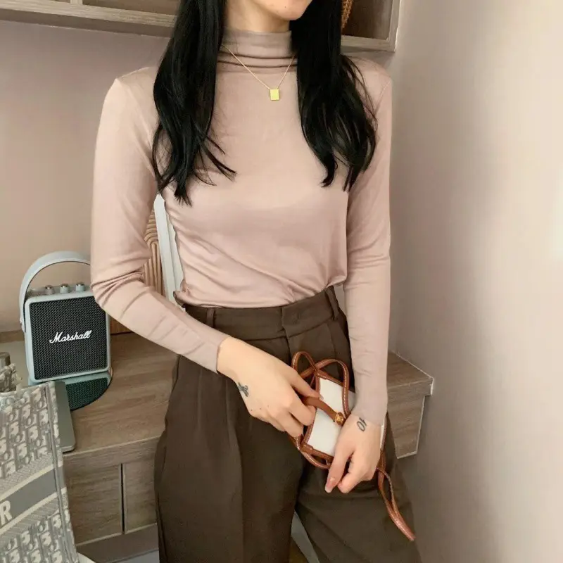 Women's Korean Style Slim Fit Collar Shirt for Autumn Winter - Image 6