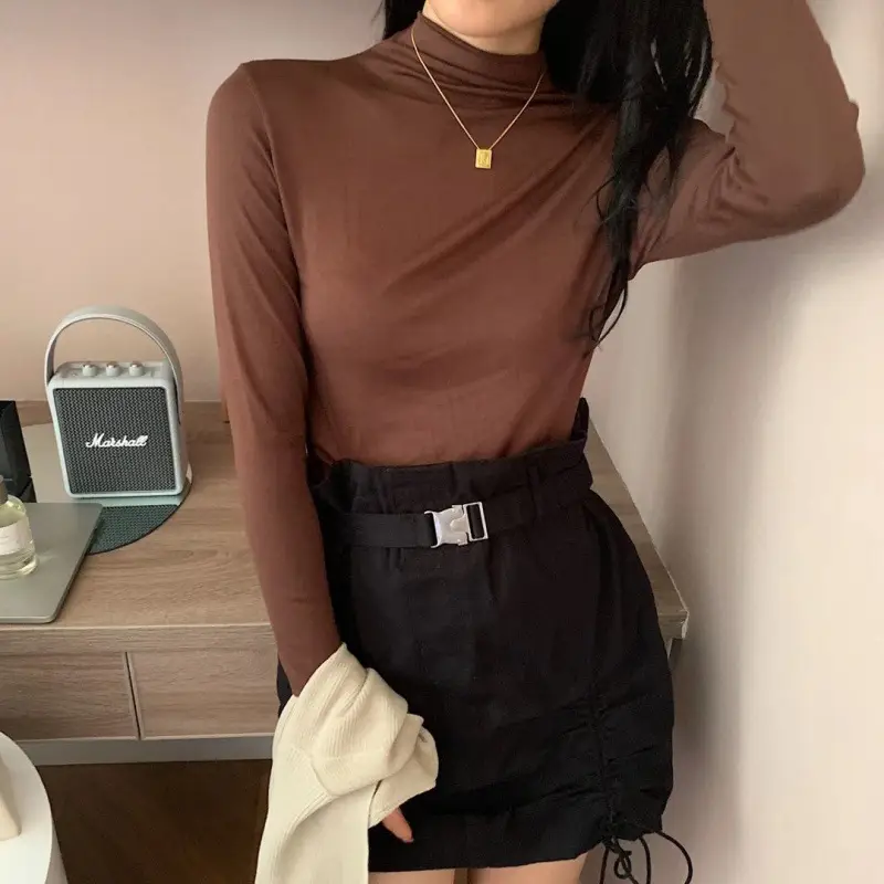 Women's Korean Style Slim Fit Collar Shirt for Autumn Winter - Image 7
