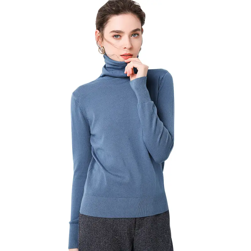 Women's 2024 High-Neck Knitted Sweater Top - Image 18