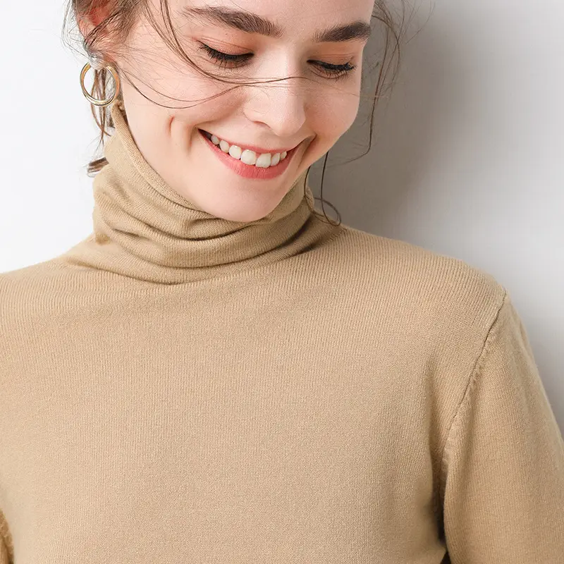 Women's 2024 High-Neck Knitted Sweater Top - Image 10