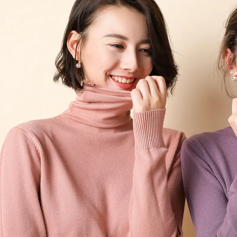Women's 2024 High-Neck Knitted Sweater Top - Image 12