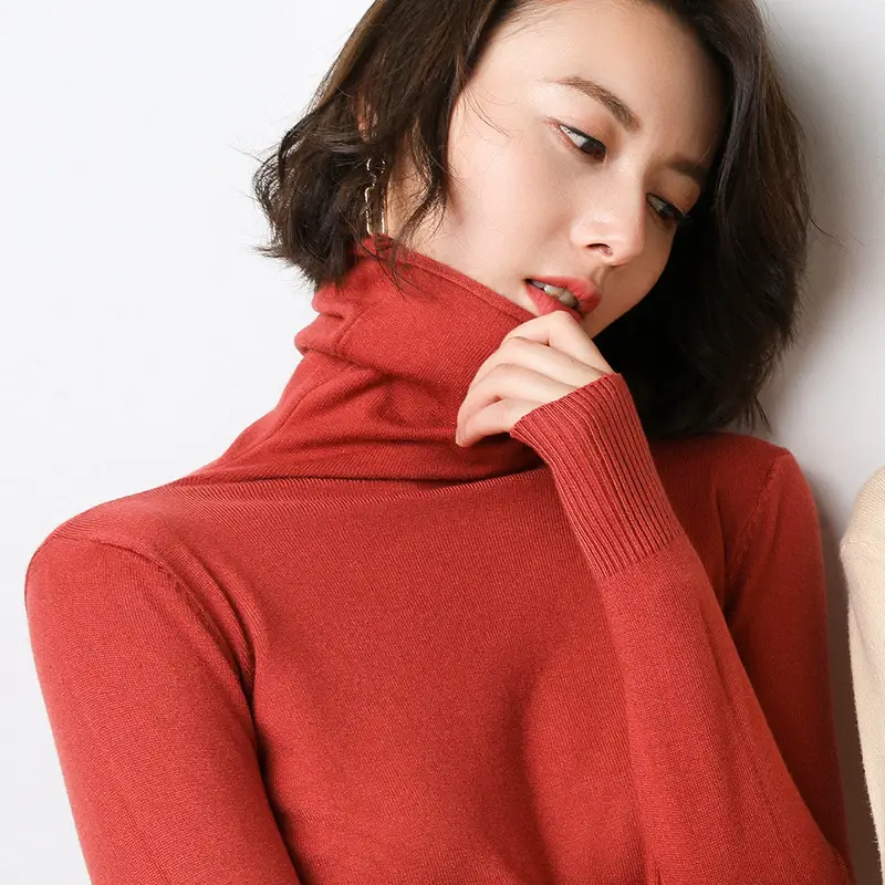 Women's 2024 High-Neck Knitted Sweater Top - Image 13