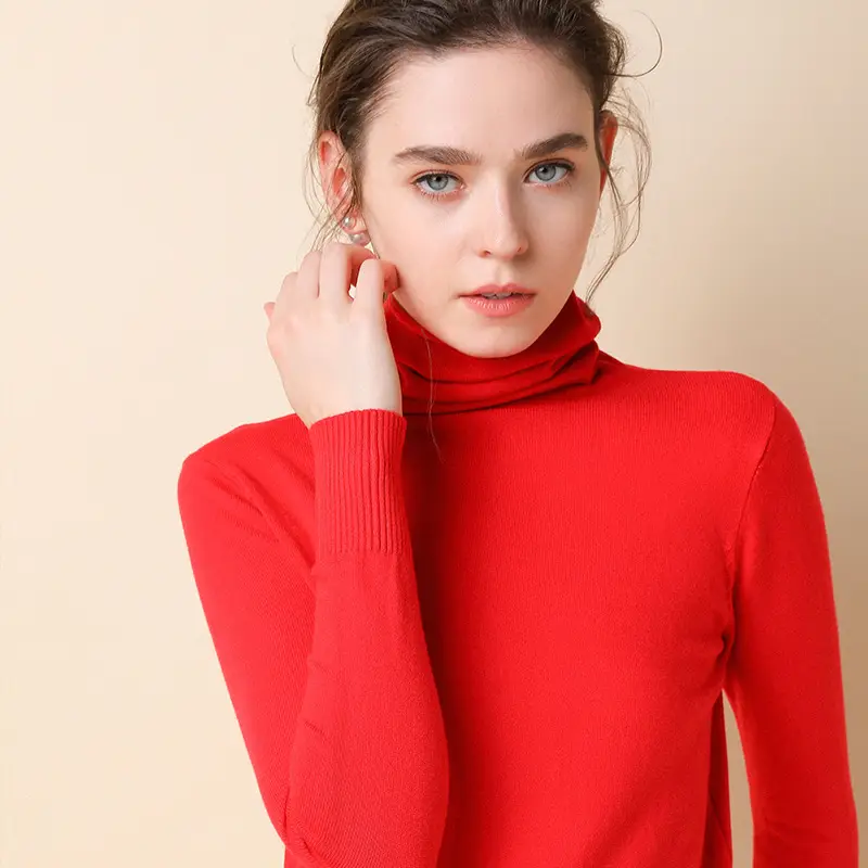 Women's 2024 High-Neck Knitted Sweater Top - Image 5