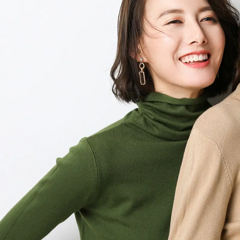 Women's 2024 High-Neck Knitted Sweater Top - Image 6