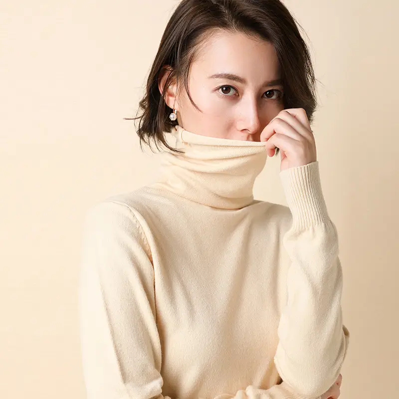 Women's 2024 High-Neck Knitted Sweater Top - Image 9