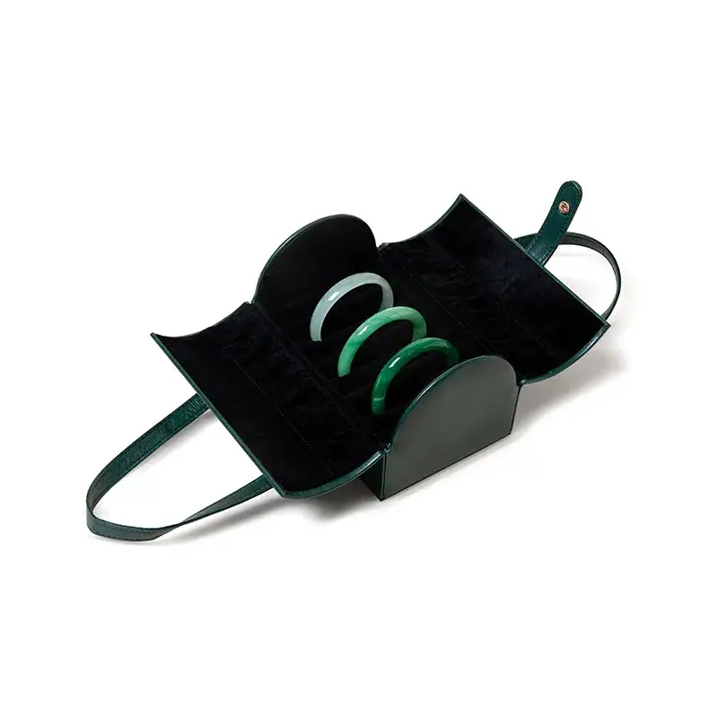 Large Capacity Satchel Storage Box 7-Position Gold Silver Jade