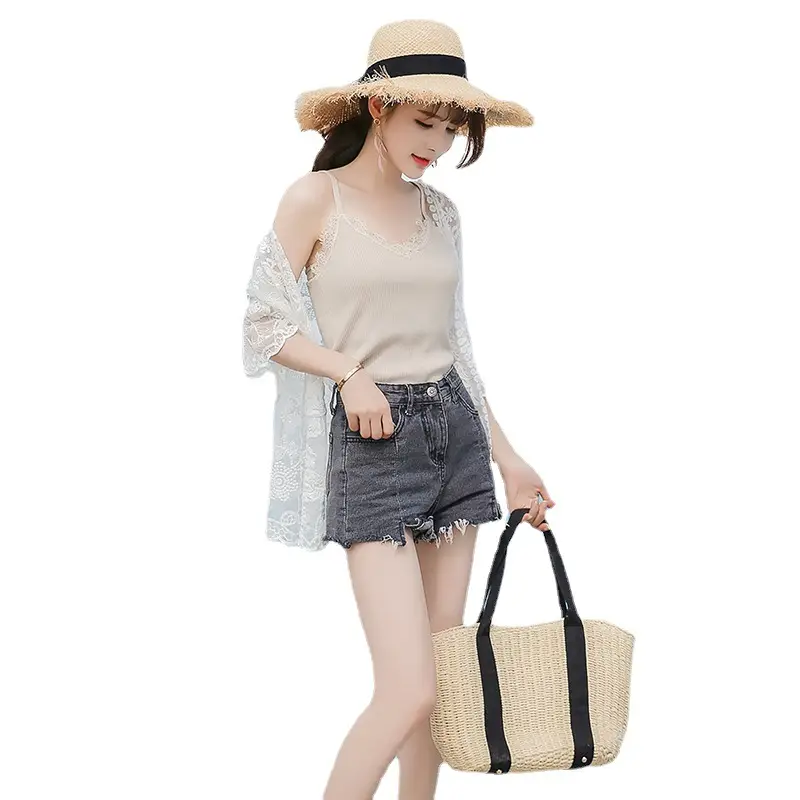 Women's White Lace Sun-Protective Cardigan Top - Image 32