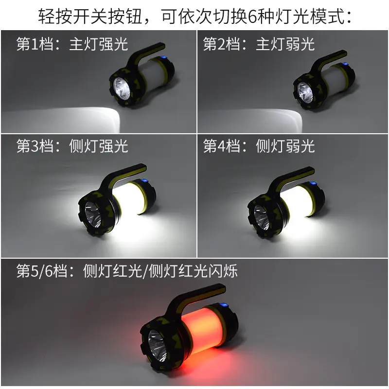 USB Rechargeable Emergency Flashlight with Searchlight & Mountaineering Design - Image 9