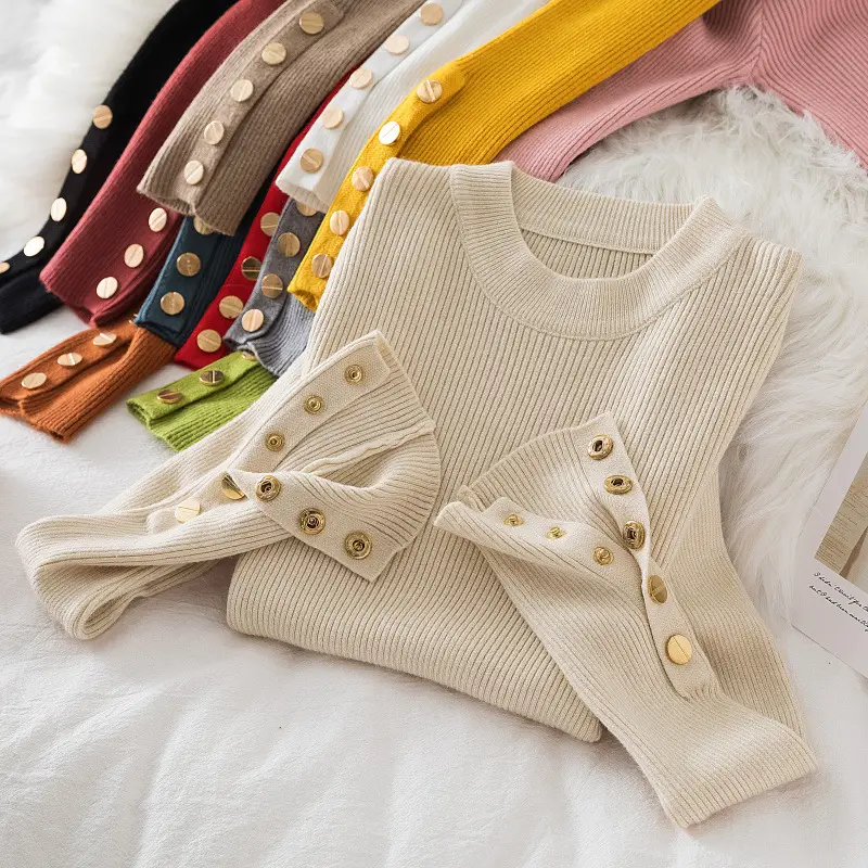 Women Half Turtleneck Knitwear Long Sleeve White 2025 - Image 16