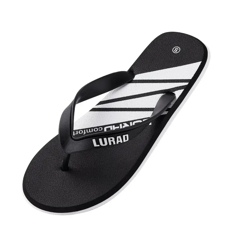 Men's Black UVF307 Flip Flops Summer Non-Slip