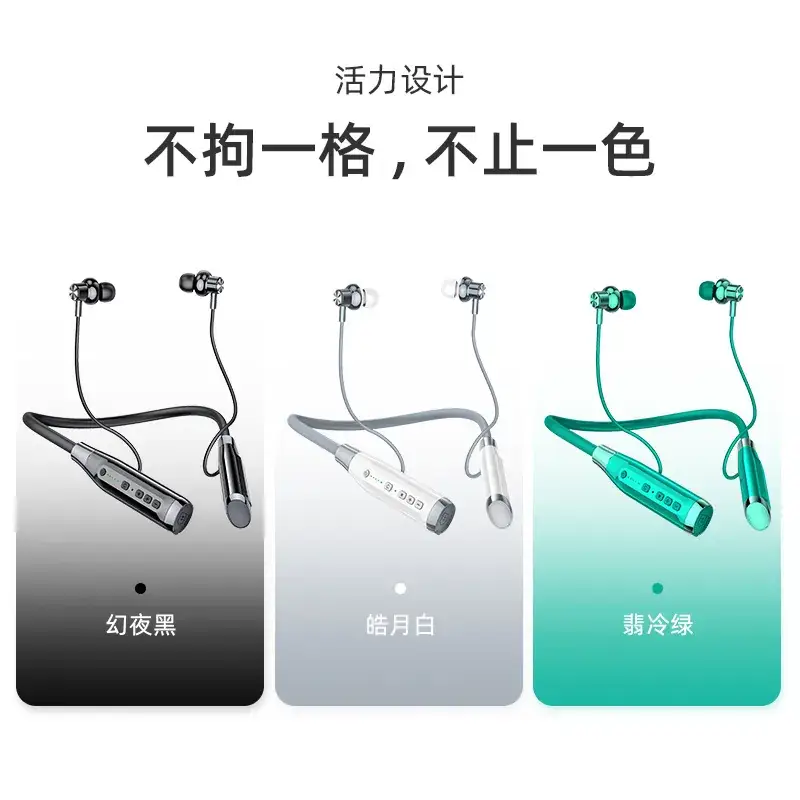 A12 Bluetooth Headset Hanging Neck Type Semi-In-Ear Wireless Sports Plug-In Card Cross-Border New - Image 10
