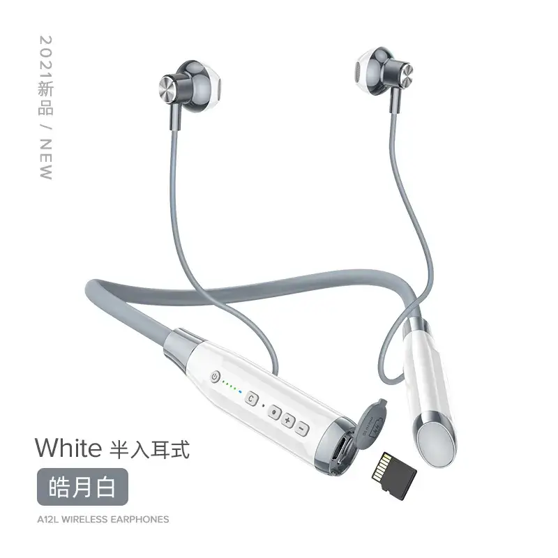 A12 Bluetooth Headset Hanging Neck Type Semi-In-Ear Wireless Sports Plug-In Card Cross-Border New - Image 6