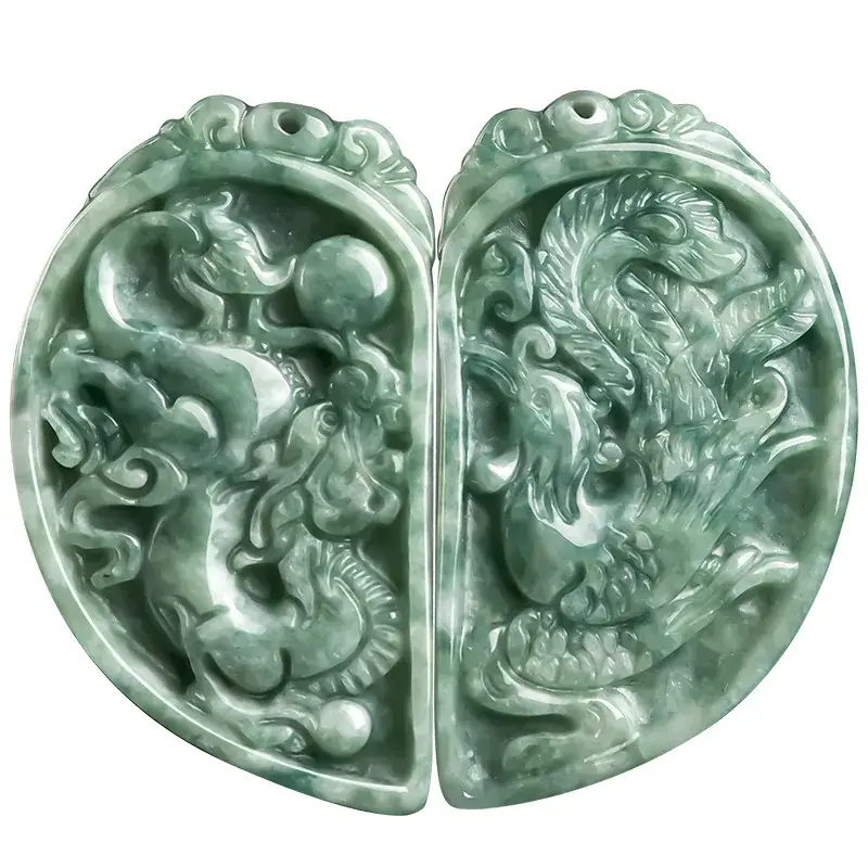 Natural Jade Dragon Phoenix Pendants for Men Women - Image 5