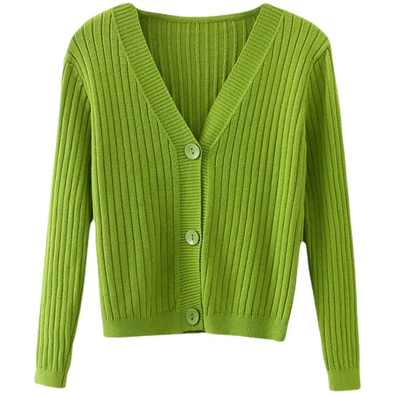 Korean-style V-neck Knitted Cardigan Autumn Wear
