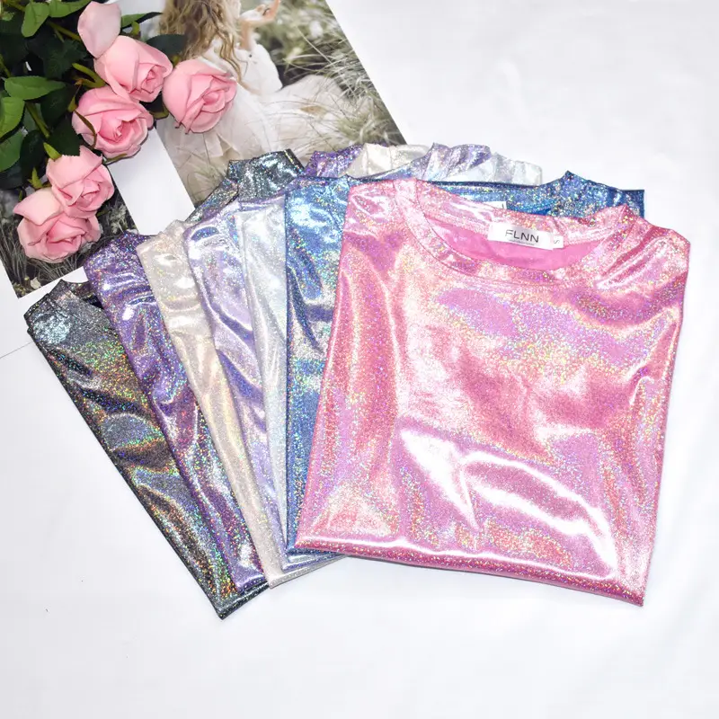 K-Style Glitter T-Shirt Women Large