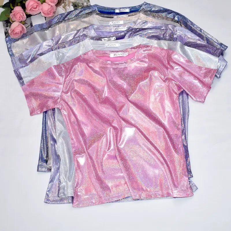 K-Style Glitter T-Shirt Women Large — feature 2