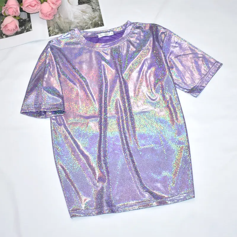K-Style Glitter T-Shirt Women Large
