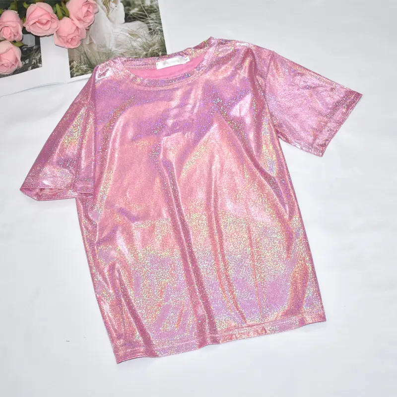 K-Style Glitter T-Shirt Women Large