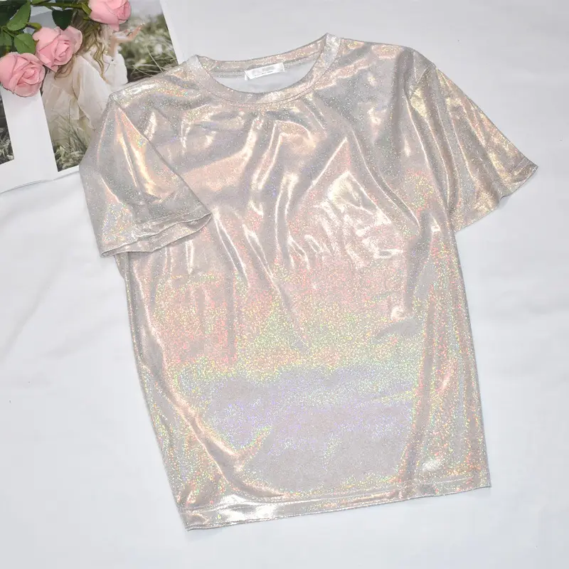K-Style Glitter T-Shirt Women Large