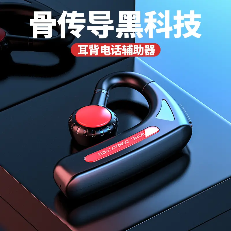 Bone Conduction Ear Hanger Bluetooth Headset Red - Image 6