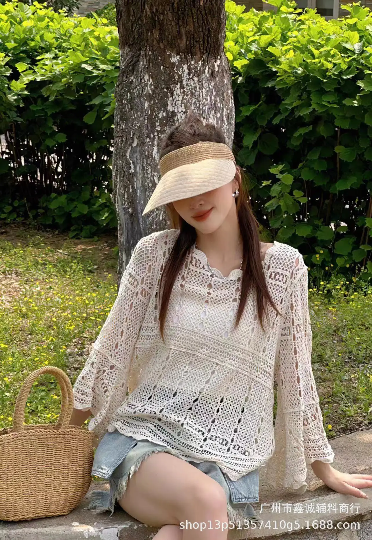 Women's White Lace Cardigan Top with Short Sleeves - Image 13