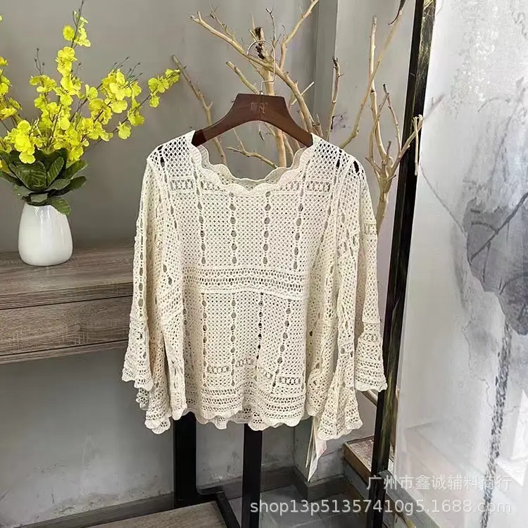 Women's White Lace Cardigan Top with Short Sleeves - Image 14