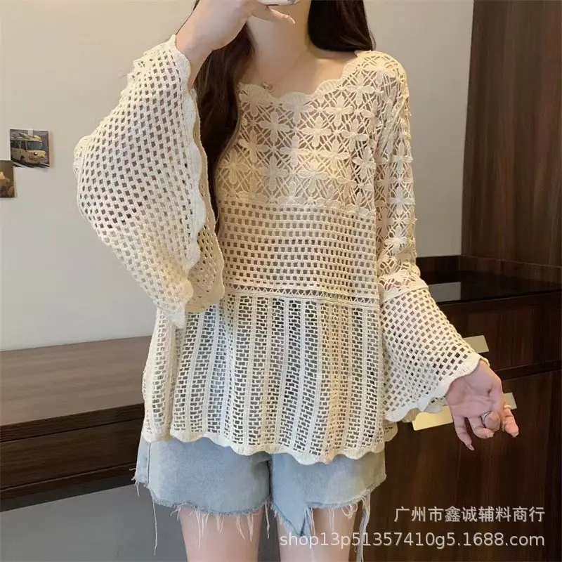 Women's White Lace Cardigan Top with Short Sleeves - Image 4