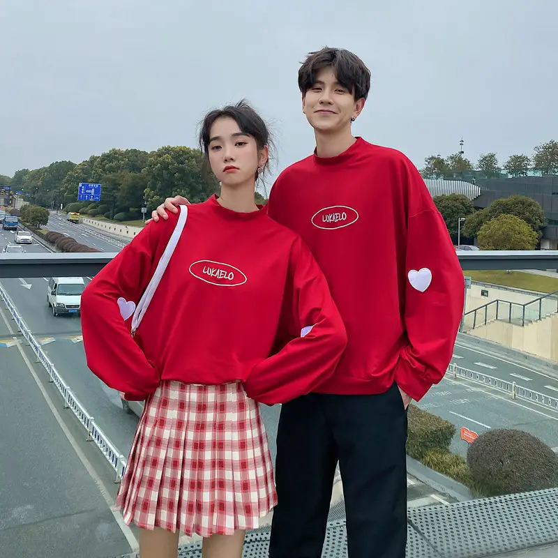 Red Sweatshirt Cheerleader Costume for Men & Women