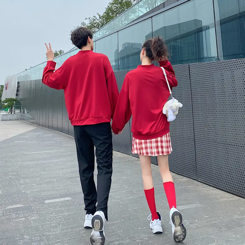 Red Sweatshirt Cheerleader Costume for Men & Women