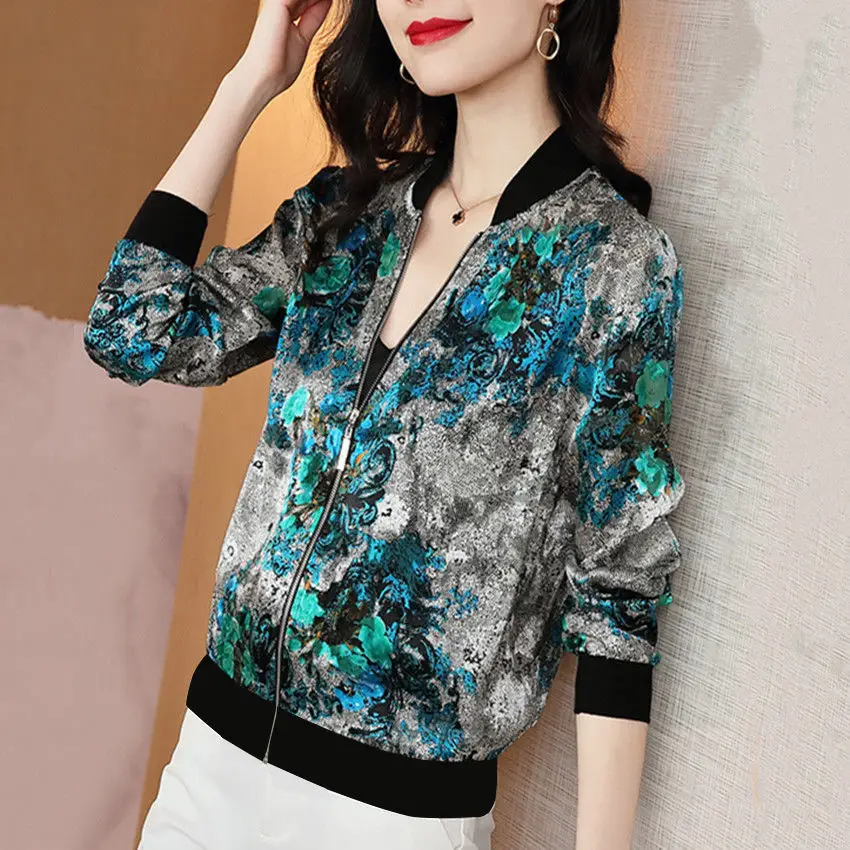Women's Chiffon Sunscreen Long Sleeve Zipper Coat - Image 4