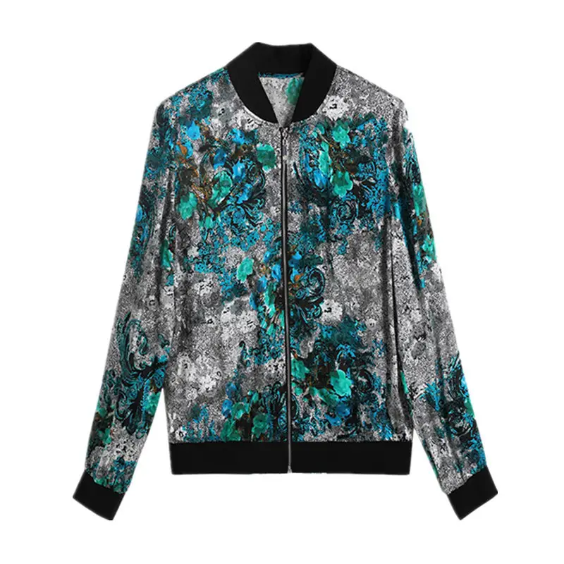 Women's Chiffon Sunscreen Long Sleeve Zipper Coat - Image 6