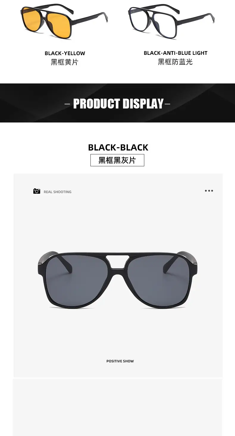 Red Grey Pilot Frog Sunglasses for Women Men — feature 14