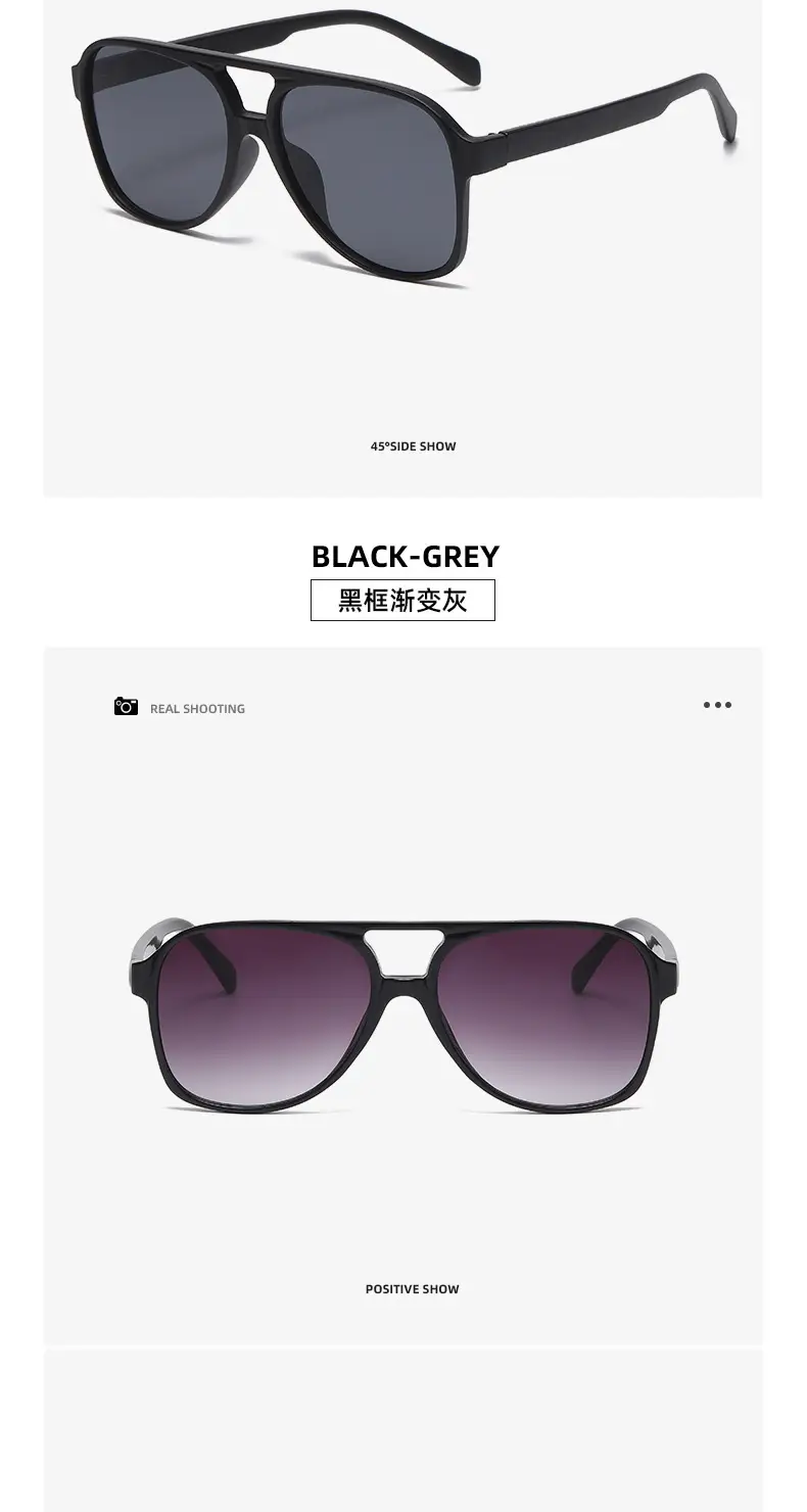 Red Grey Pilot Frog Sunglasses for Women Men — feature 15